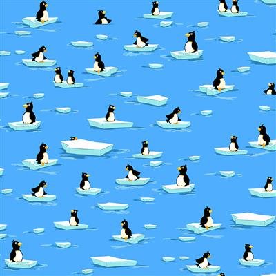 Burr the Polar Bear Penguins SB20398-725 Sky Blue