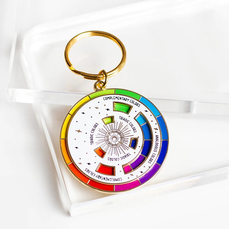 Color Wheel Interactive Keychain (White)