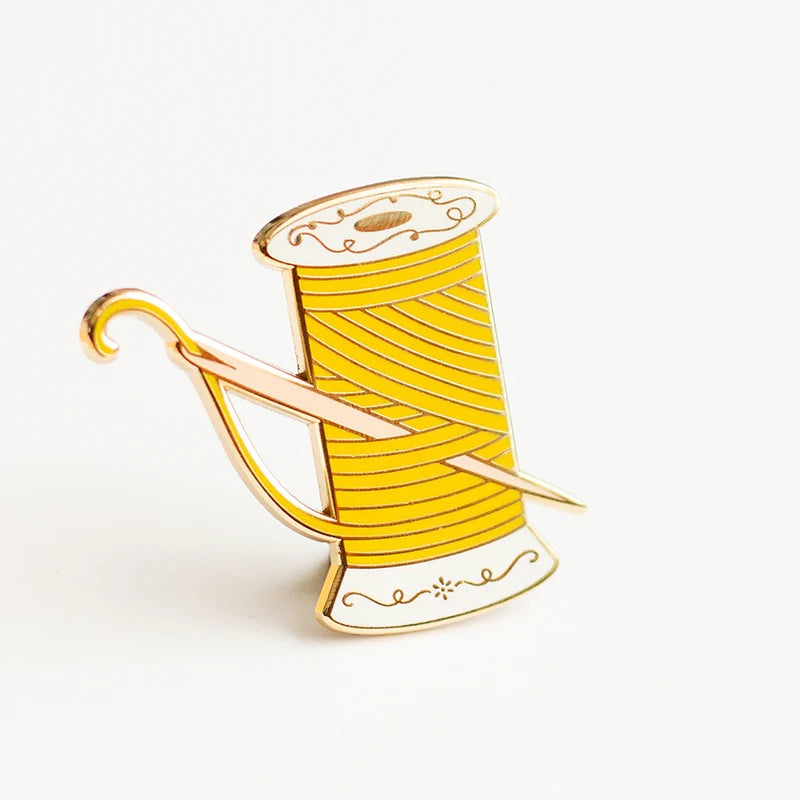 Muse Spool Enamel Pin (Yellow)