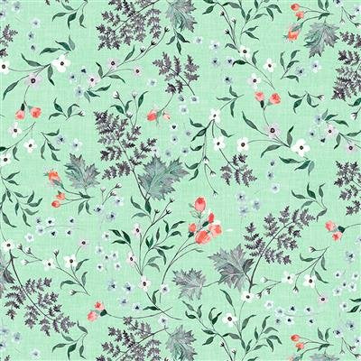 Mylah's Garden Digital Wildflowers Y3946-109 Light Mint